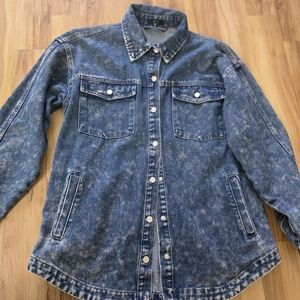 Blue Denim Button-Up Shirt